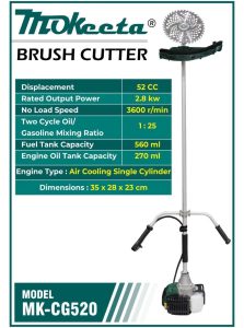 علف زن دوشی بنزینی موکیتا تحت لیسانس ژاپن مدل Mk-BG520